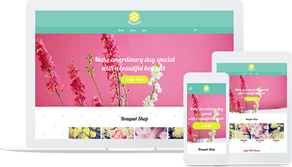 Floral Shop Website Template Mobile Responsive
