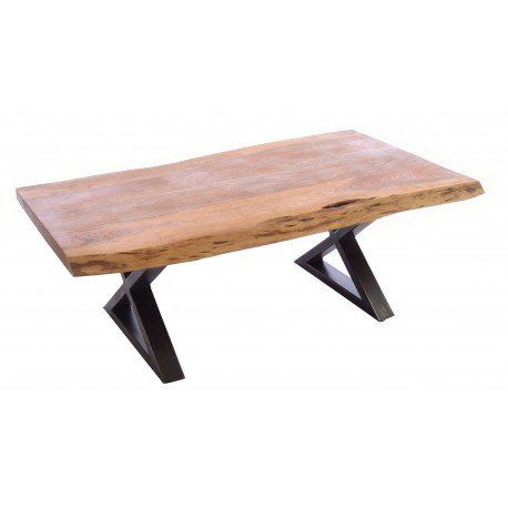 Cross legged coffee table industrial