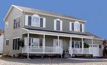 House with Olive Green Color Exterior Paint — Ephrata, PA — Modular Home Erectors