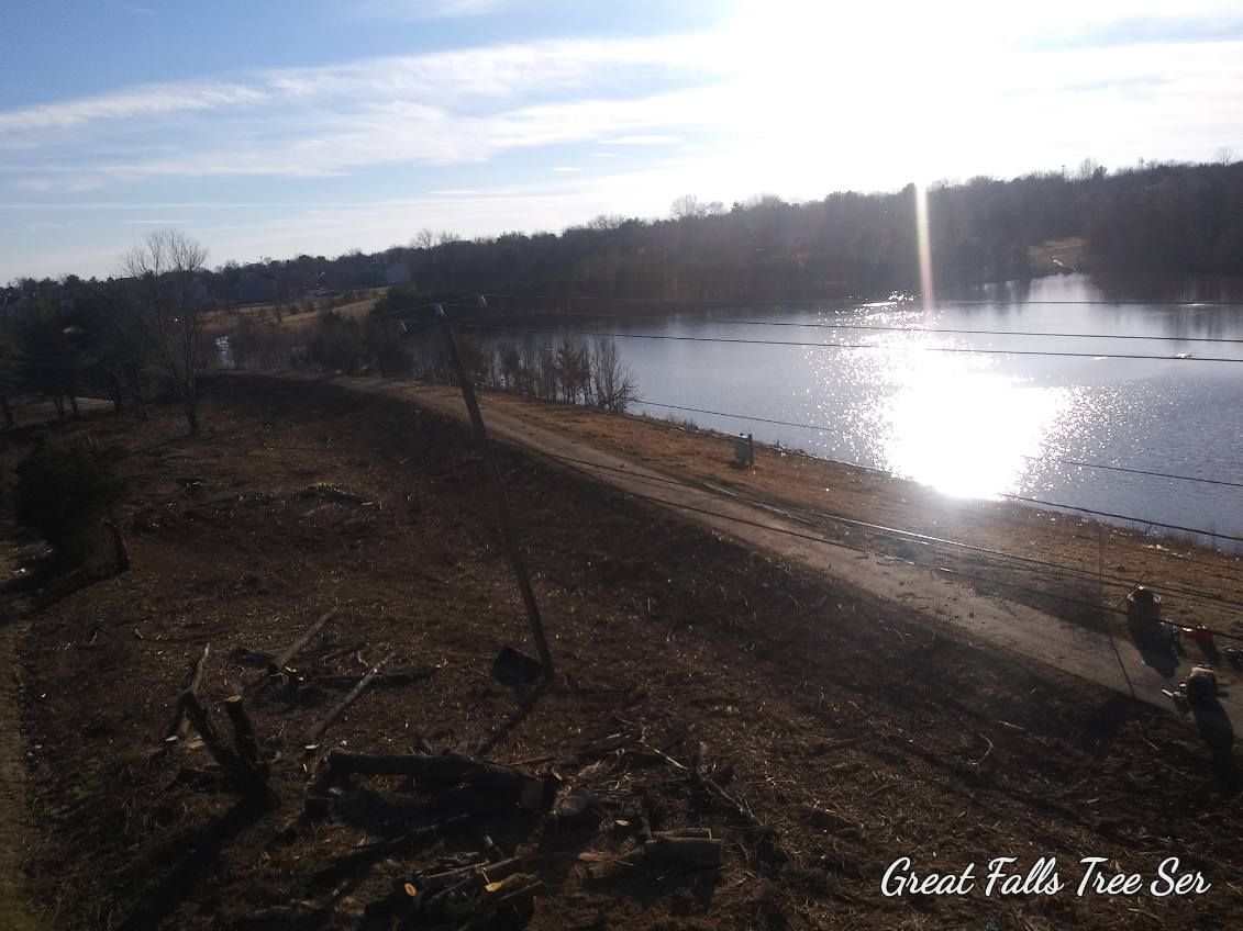 A lake with a fountain in the middle of it