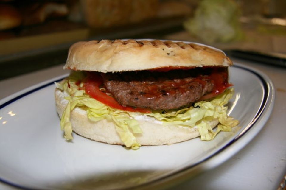 panino con hamburger