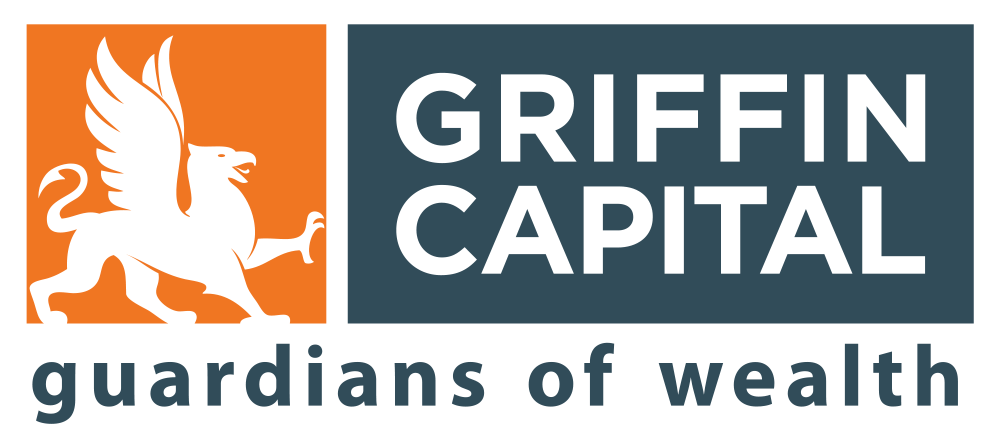 Griffin Capital logo: white griffin in orange box, 