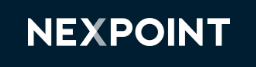 NEXPOINT text in white on a dark blue background.