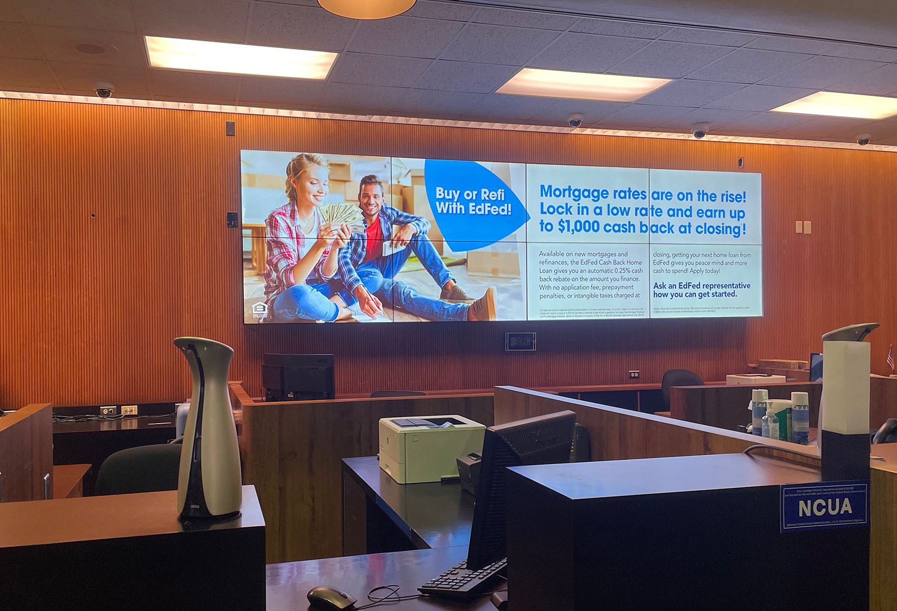 EdFed branch digital signage design