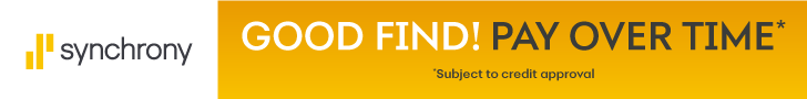 A yellow sign that says good find pay over time
