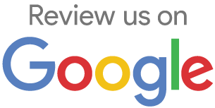 A google logo that says `` review us on google ''