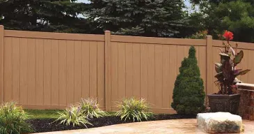 Brown Vinyl Fence — Blue Anchor, NJ — Reyes Fence