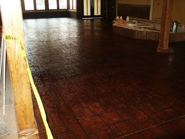 Decorative Concrete — Brown Floor Pattern in Lakeland, FL