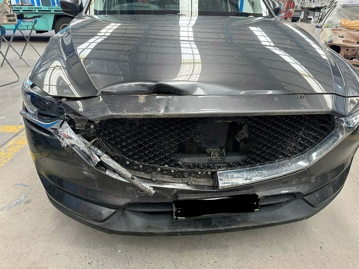 Wrecked Car for Repair Service — John Zelukovic Smash Repairs in Orange, NSW