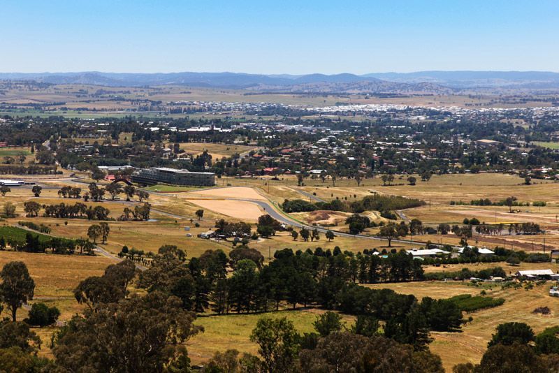 Aerial View of Bathurst Town — John Zelukovic Smash Repairs in Bathurst, NSW
