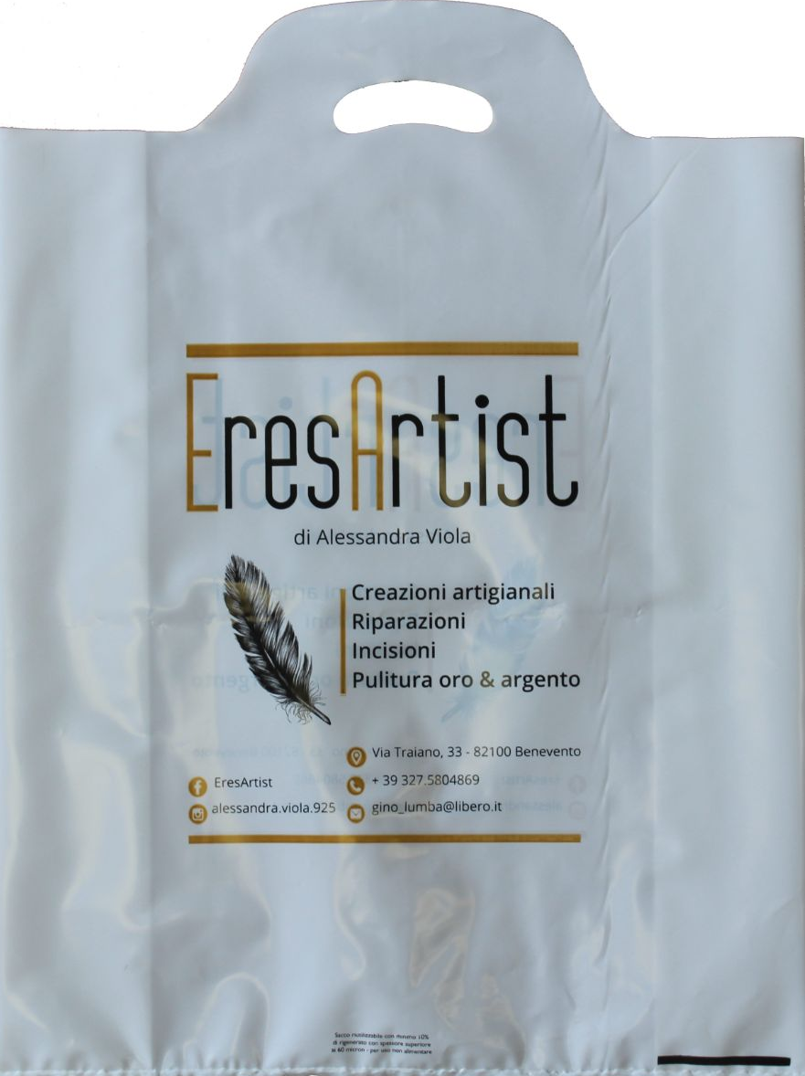 Un sacchetto di plastica bianco con la scritta eresartist sopra