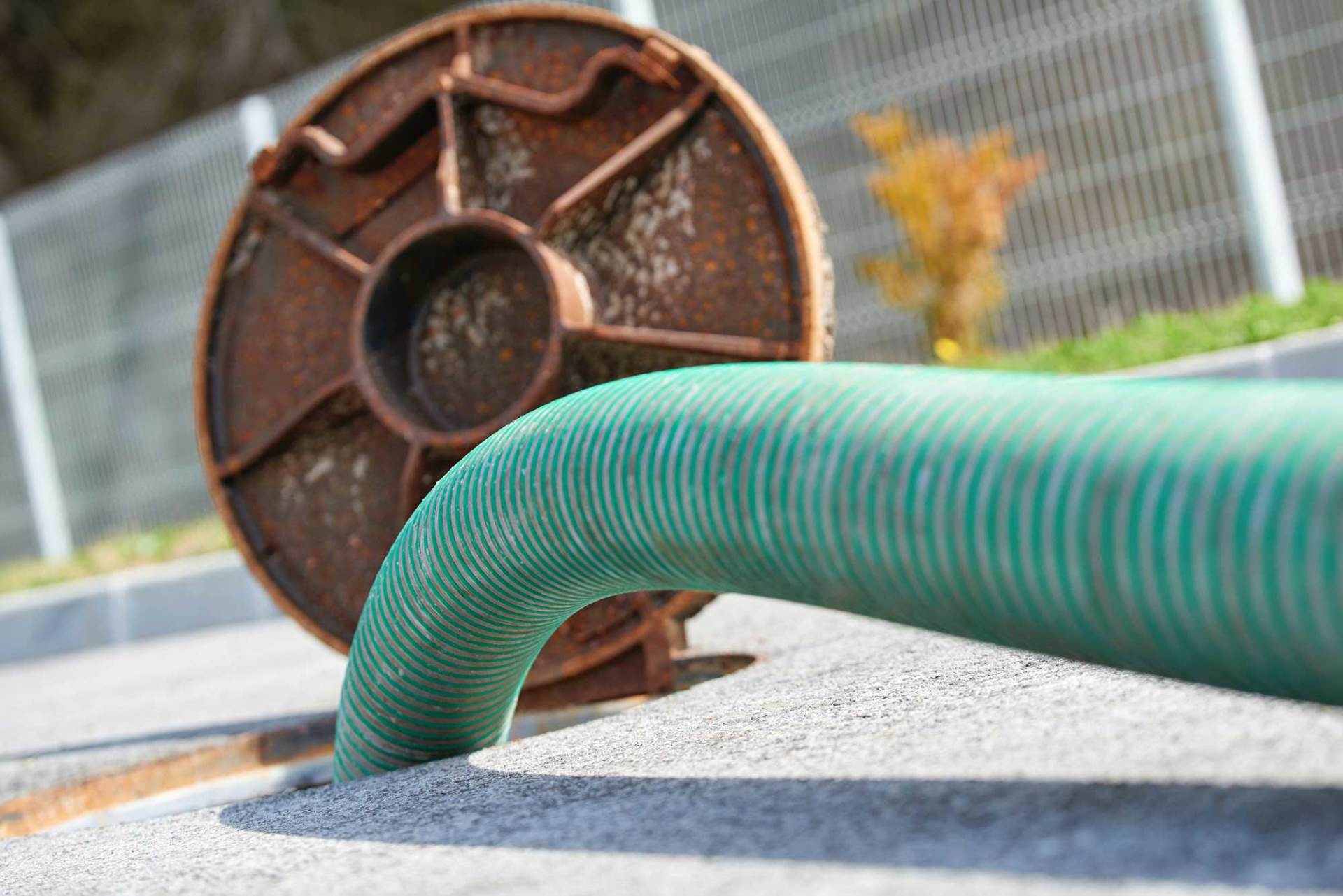 Cleaning Sludge from Septic System — Baldwinsville, NY — Aces-Four Septic Service
