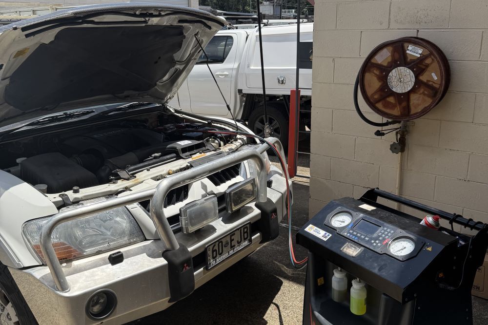 Vehicle at an auto electrical workshop