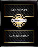 Best of Business Rate Plaque Award | A & T Auto Care