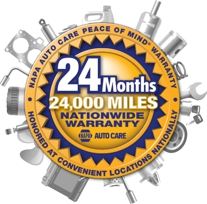 24 Months / 24,000 Miles NAPA Nationwide Warranty - A & T Auto Care