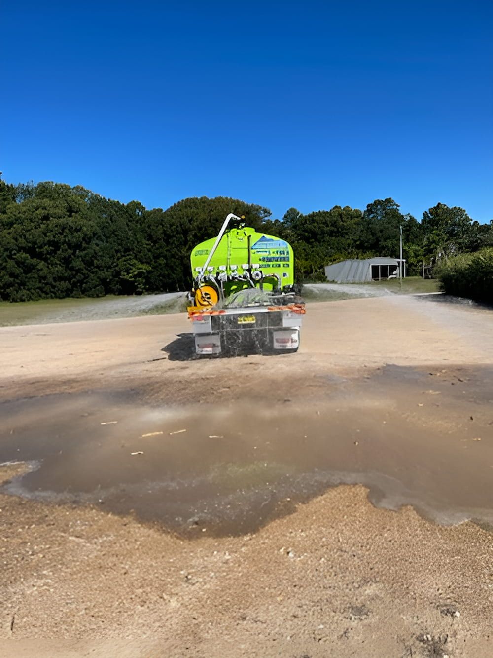 Water Truck Spraying Water For Dust Suppression — Jaiden Tanners Water Supplies in Murwillumbah, NSW