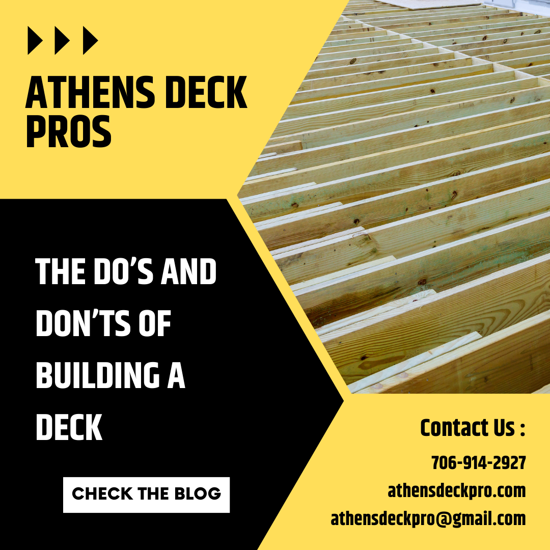 blog post photo thumbnail of the do's and don'ts when building a deck