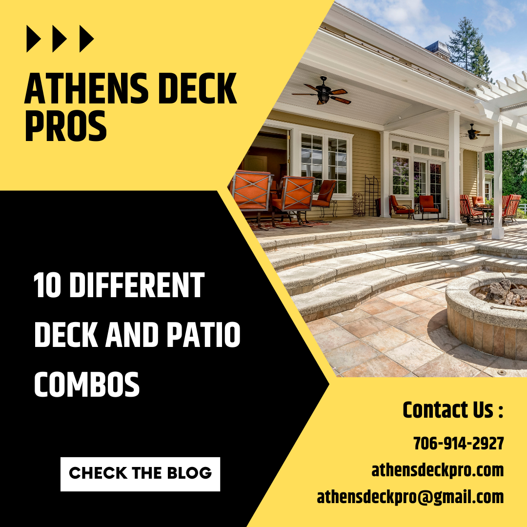 blog post photo that is titled: 10 different deck and patio combos