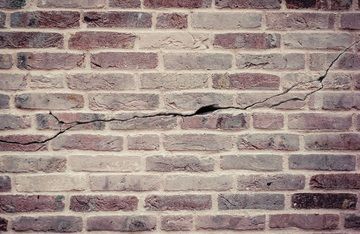 cracked brick wall