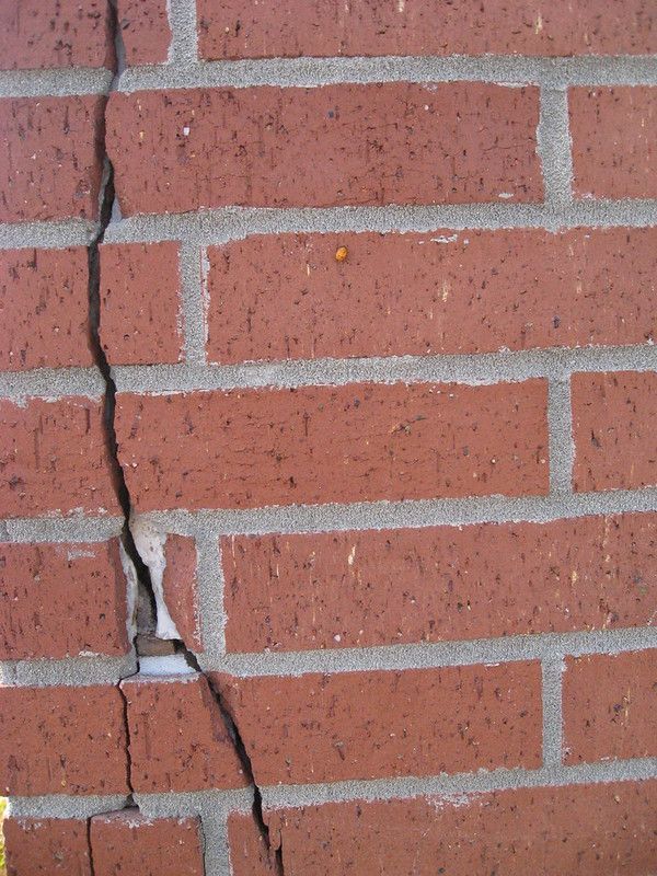 cracked brick wall