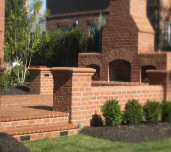 outdoor living spaces created with masonry work