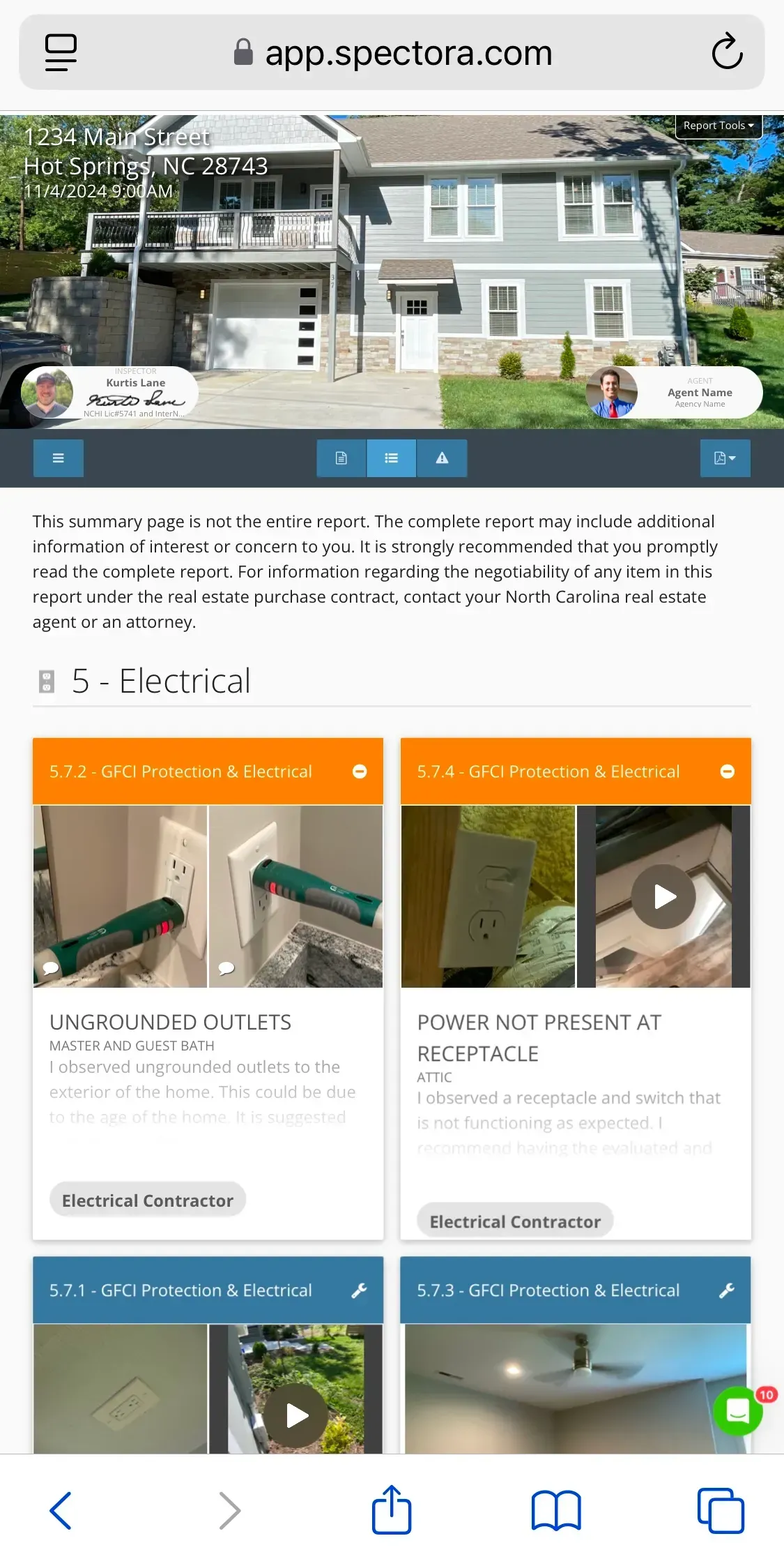 A screenshot of a real estate website on a cell phone.