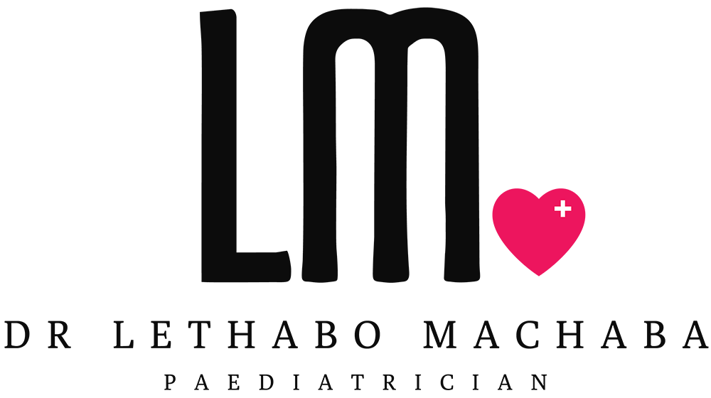 Logo for Dr. Lethabo Machaba, Paediatrician. Black letters