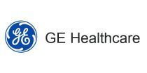 GE Healthcare logo: blue logo with “GE” letters inside a circle, followed by “GE Healthcare”.