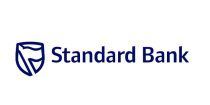 Standard Bank logo: a blue shield with a white and blue design, and the words
