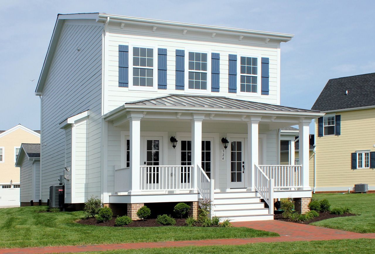 White home exterior with porch | Classic Series | Covell Communities | Chester, Maryland 21619