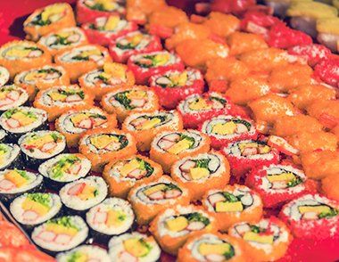 Rows of sushi | Asian | Covell Communities | Chester, Maryland 21619