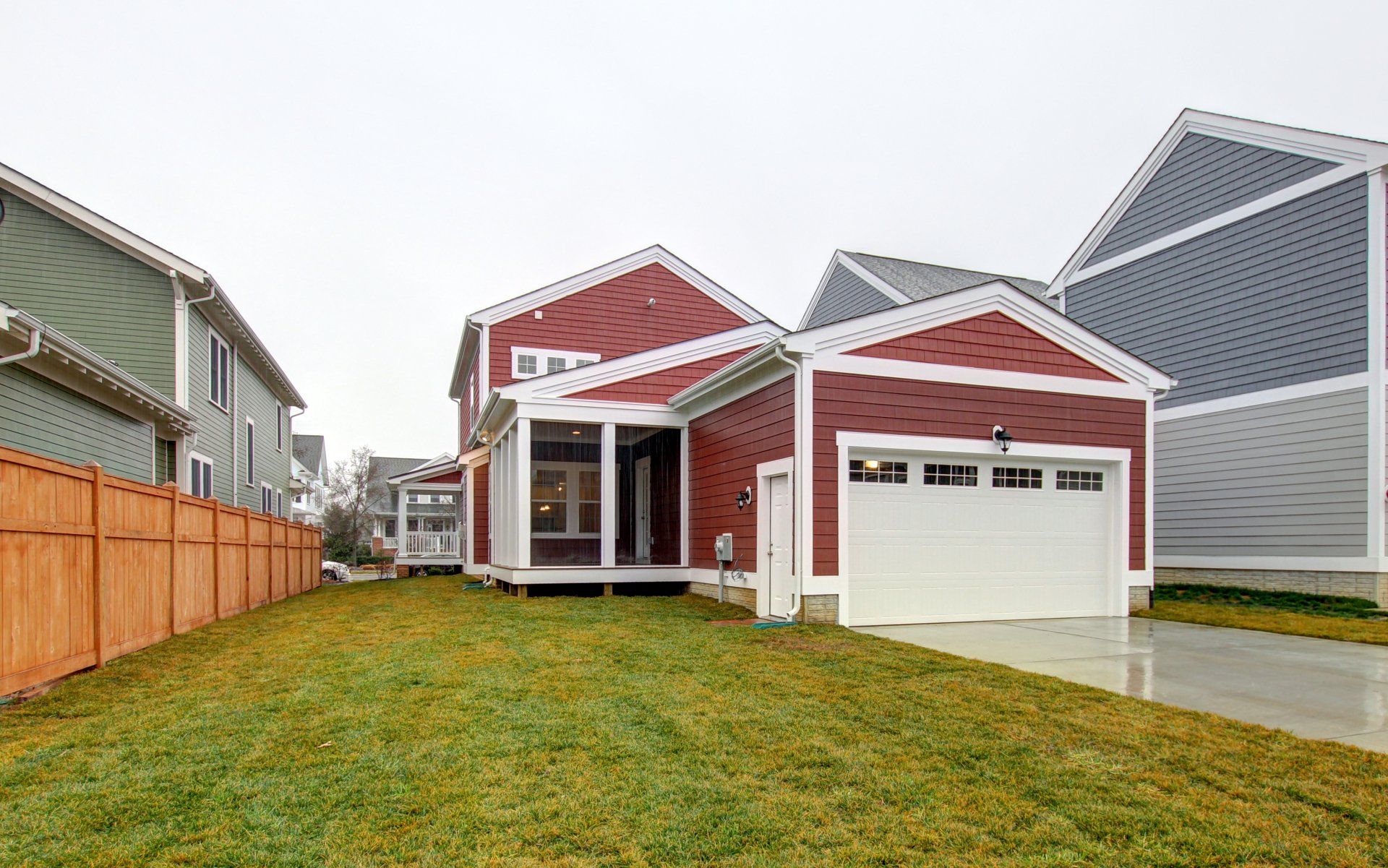 Red home exterior with garage | Galveston Legacy | Covell Communities | Chester, Maryland 21619