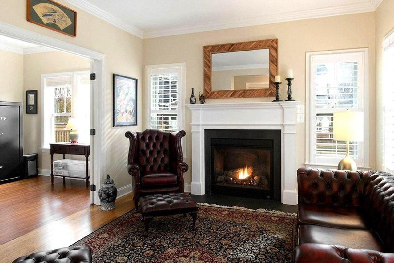 Traditional living room with fireplace | Belle Haven Classic | Covell Communities | Chester, Maryland 21619