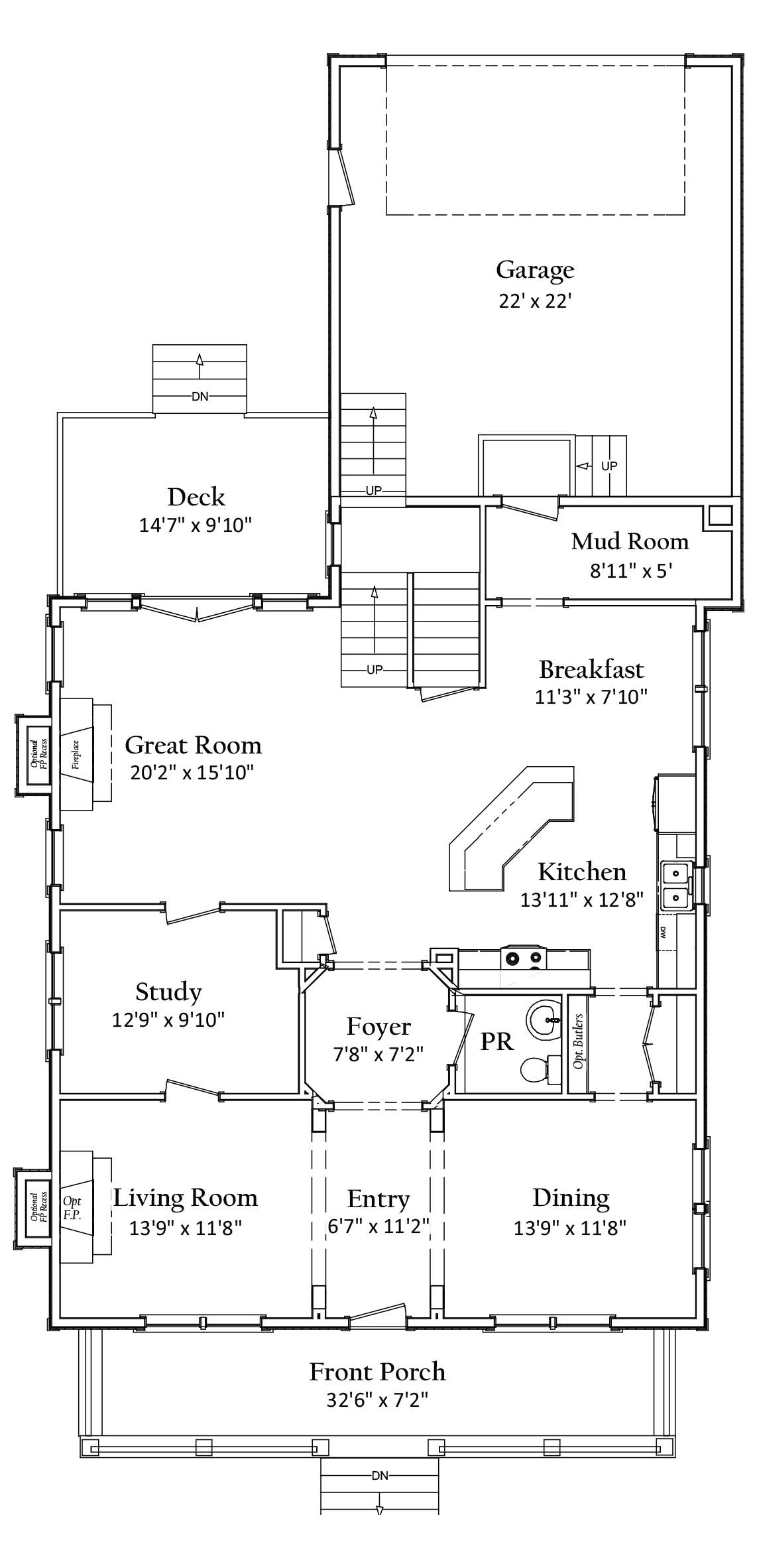First floor floorplan | Belle Haven Executive | Covell Communities | Chester, Maryland 21619