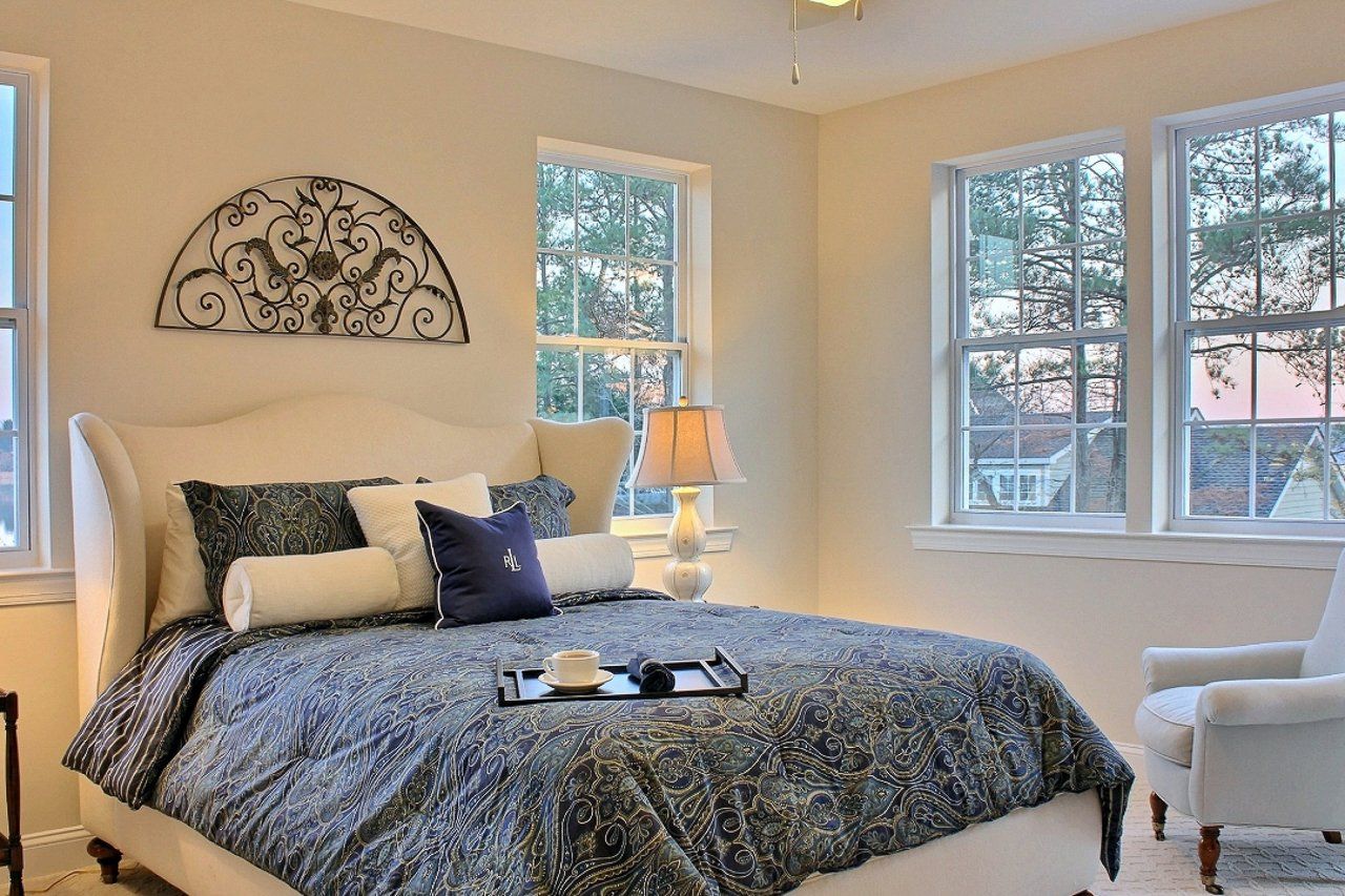 Bed in bedroom | Chantham Executive | Covell Communities | Chester, Maryland 21619