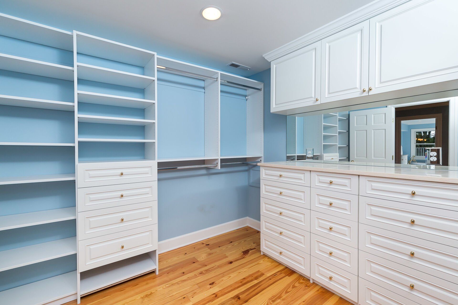 Closet with Built In Dressers and Shelving | Custom Closets | Covell Communities | Chester, Maryland 21619