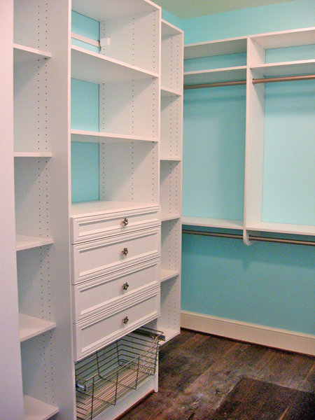 Custom shelving dresser and rods in closet | Closets | Covell Communities | Chester, Maryland 21619
