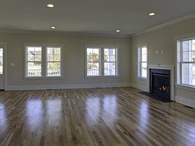 Living and kitchen with hardwood flooring | Flooring | Covell Communities | Chester, Maryland 21619