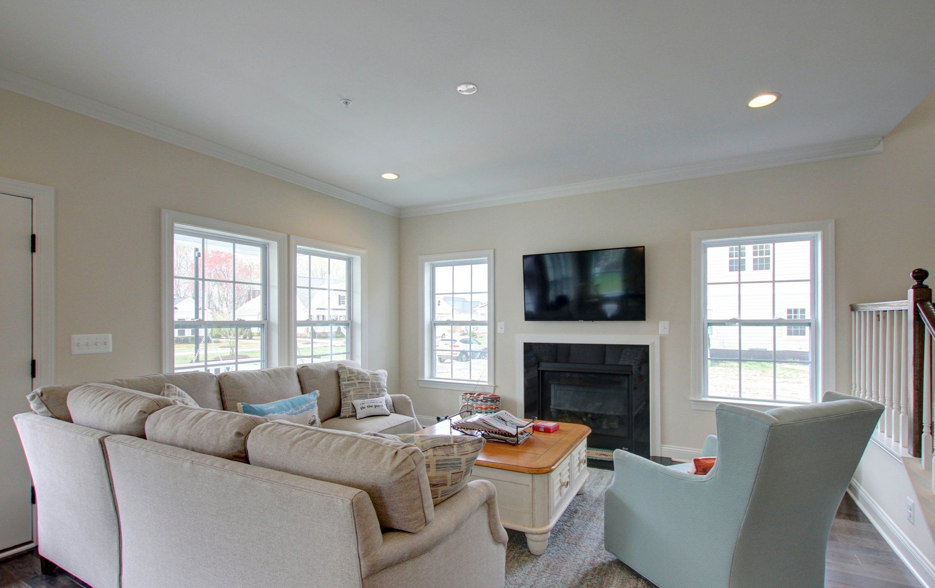 Living room with fireplace | Sawgrass Legacy | Covell Communities | Chester, Maryland 21619