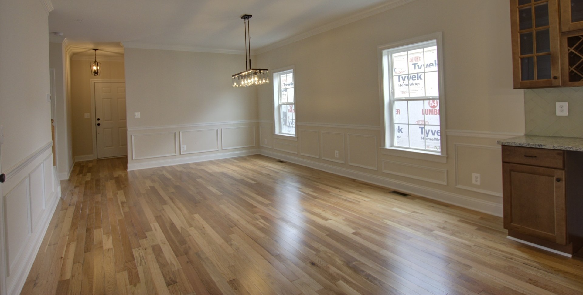 Kitchen and dining with hardwood flooring | Flooring | Covell Communities | Chester, Maryland 21619