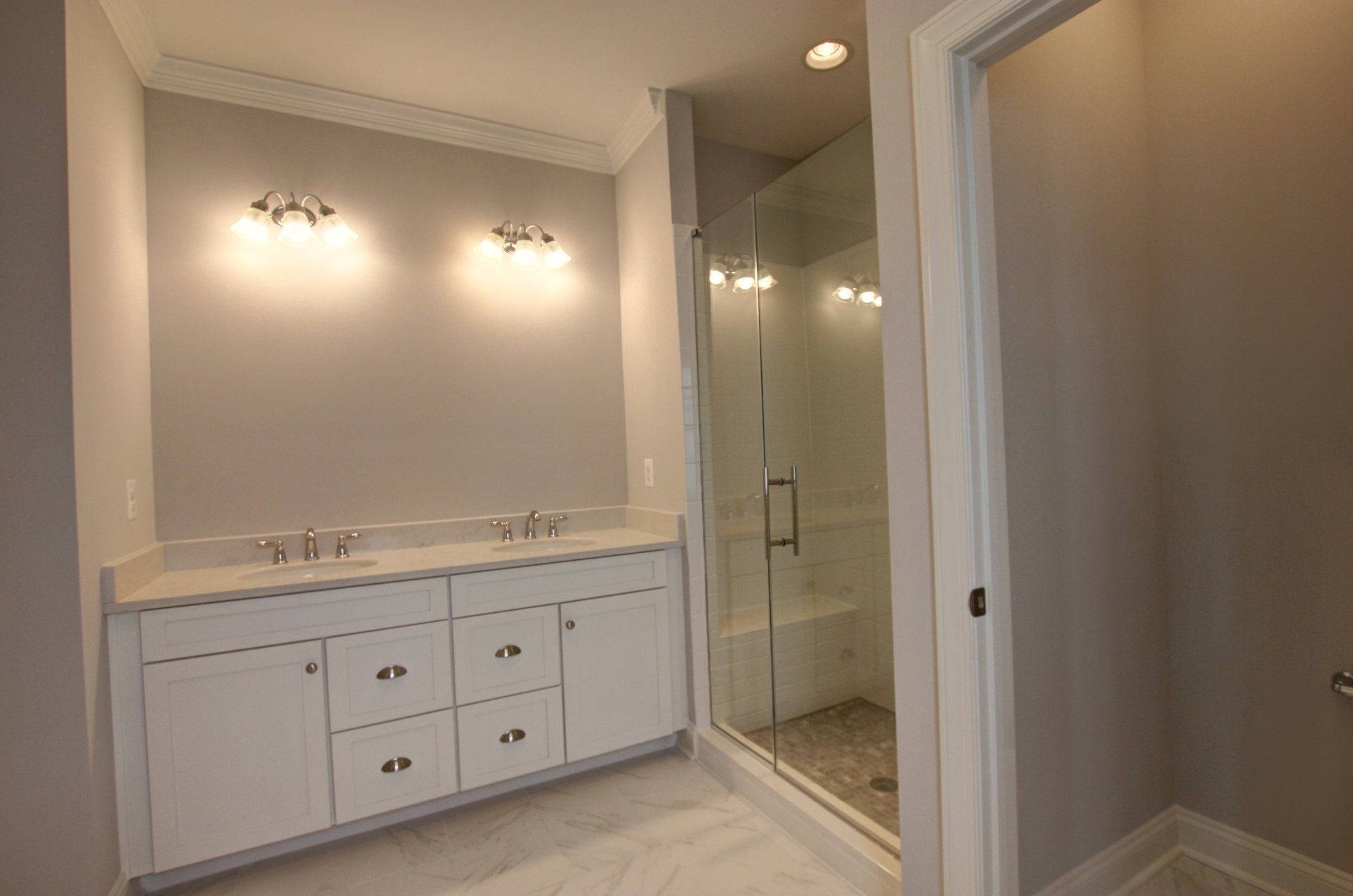 Bathroom with walk in shower | Galveston Legacy | Covell Communities | Chester, Maryland 21619
