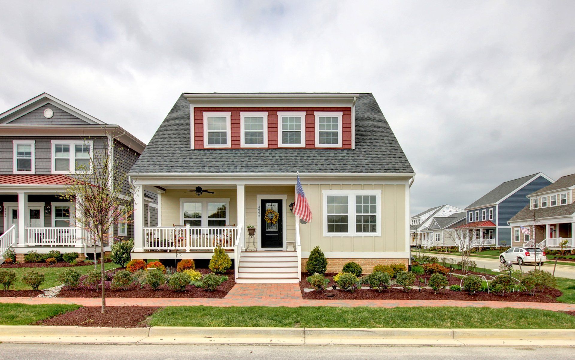 Yellow home exterior | Monterey Legacy | Covell Communities | Chester, Maryland 21619