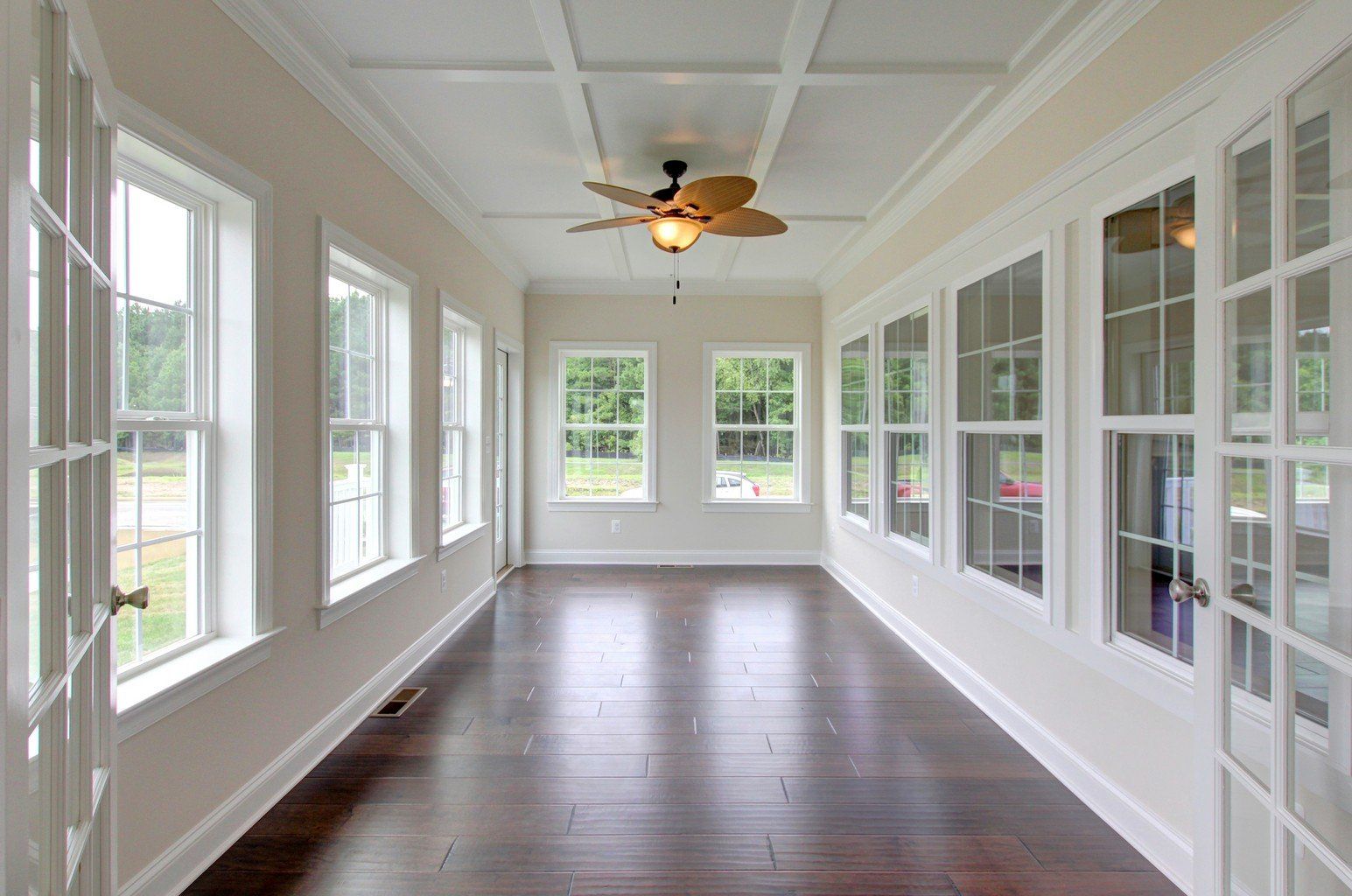 Sunroom with ceiling fan | Covell Communities | Chester, Maryland 21619