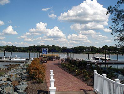 Red Brick Sidewalk to Dock | Chester River Landing | Covell Communities | Chester, Maryland 21619