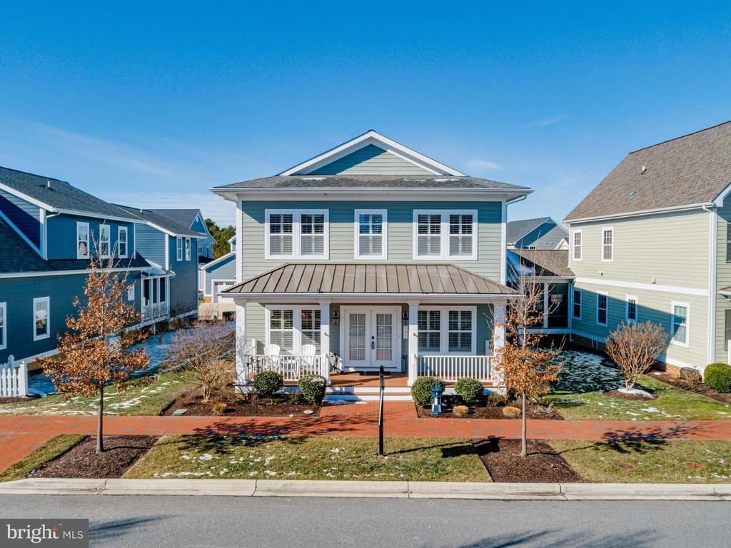 Grey two story home exterior | Kitty Hawk Classic | Covell Communities | Chester, Maryland 21619