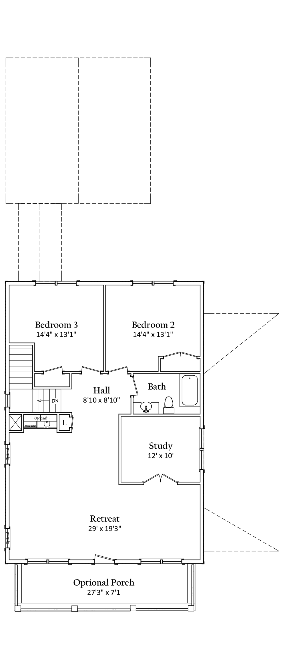 Second floor floorplan | Kitty Hawk Legacy | Covell Communities | Chester, Maryland 21619