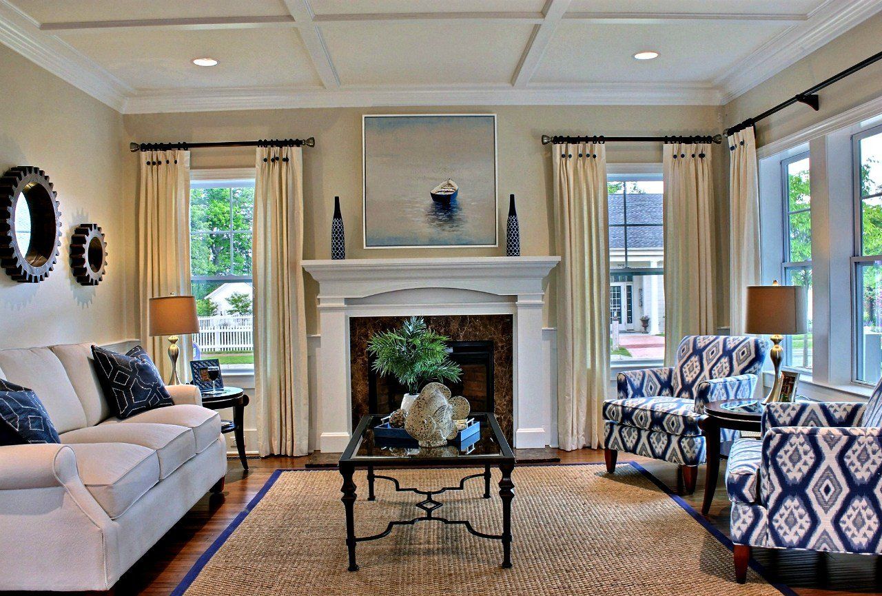 Living room with fireplace | Trim | Covell Communities | Chester, Maryland 21619