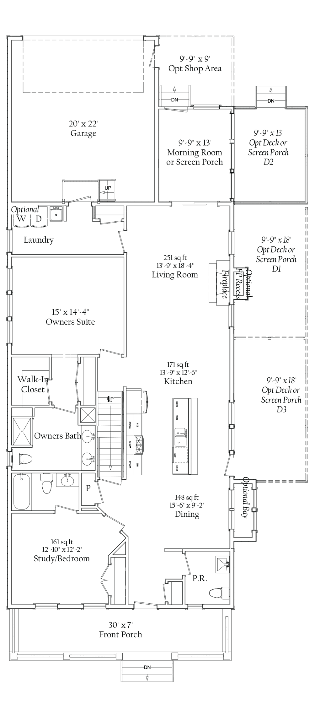 First floor floorplan | Oxford Legacy | Covell Communities | Chester, Maryland 21619