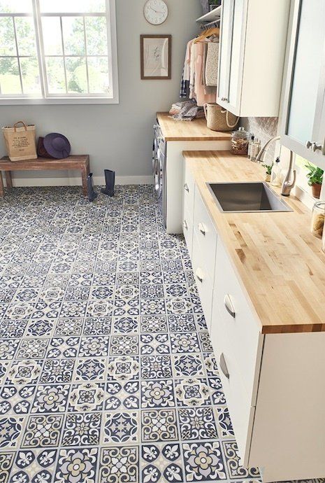 Patterned tile flooring | Tile | Covell Communities | Chester, Maryland 21619