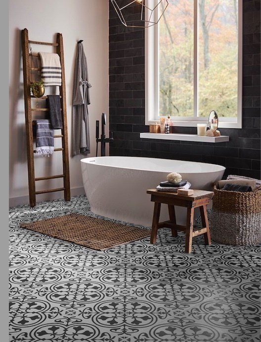 Patterned tile flooring | Tile | Covell Communities | Chester, Maryland 21619